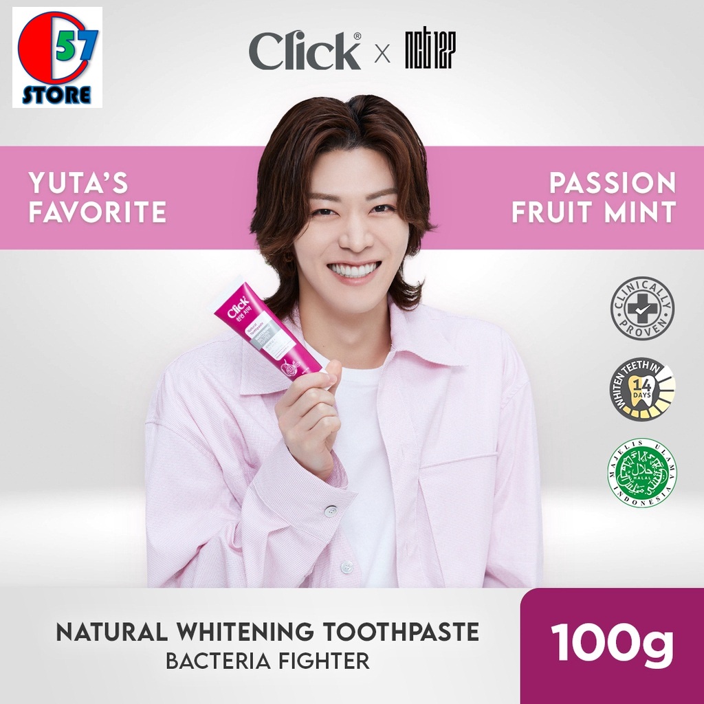 Click Natural Toothpaste Whitening + Bacteria Fighter