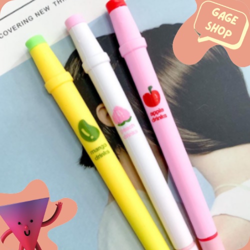 

pulpen gel buah susu pena tinta hitam kebutuhan sekolah anak alat tulis pen lucu imut bolpen unik fancy keren bisa COD termurah import