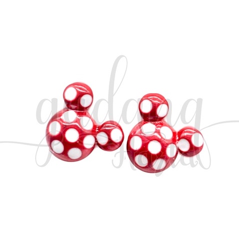 Anting Stud Mickey Polkadot Earrings Motif Kartun Lucu GH 203542