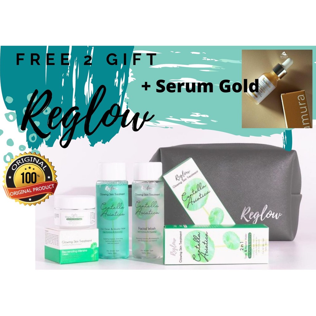 REGLOW (Facial Wash, 2 in 1 Toner & Micellar Water, dan Rejuvenating Intensive Cream.)-paket lengkap Promo