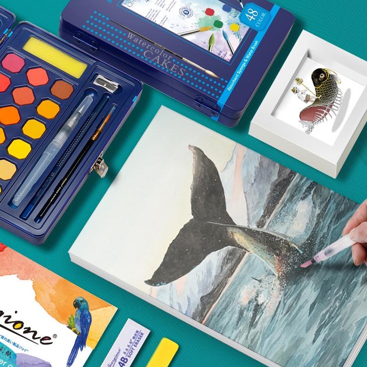 

Koleksi Terbaru.. Giorgione Solid Watercolor Paint Cat Air 12/18/24/36/48 Warna Free Brush G-900