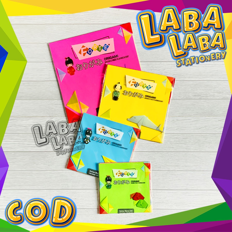 

LabalabaStationery Kertas Lipat Origami FORTE Bolak Balik 2 Sisi (25 Lembar)