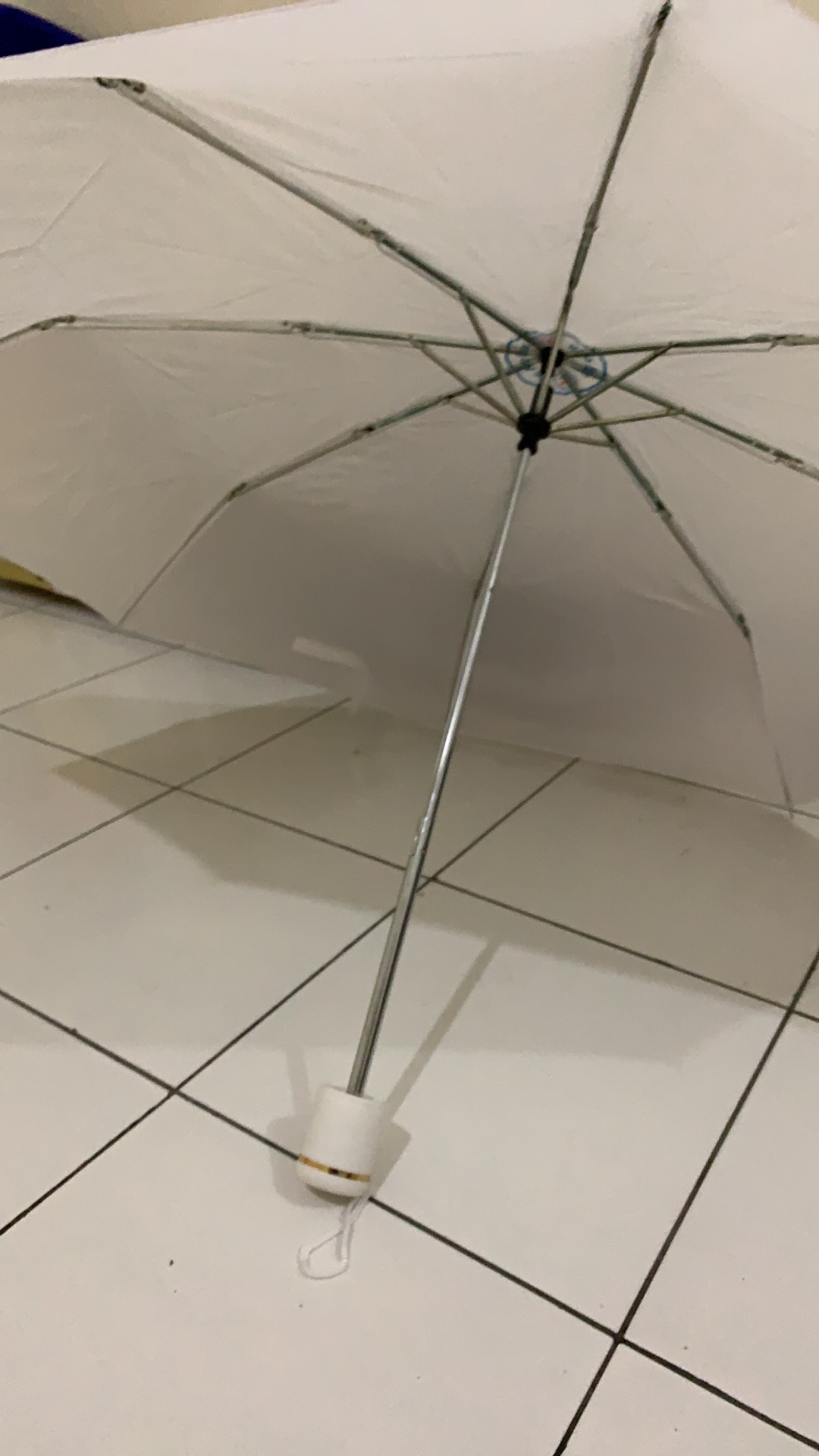 Tabasa Payung Lipat Putih Polos Sablon