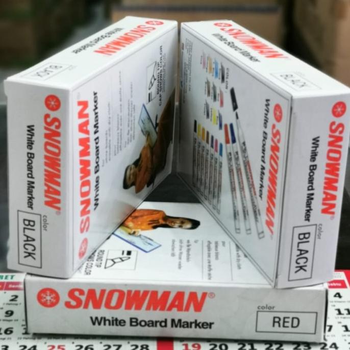 

monggo] [GROSIR] Spidol Snowman Boardmarker / Whiteboard Snowman BG-12