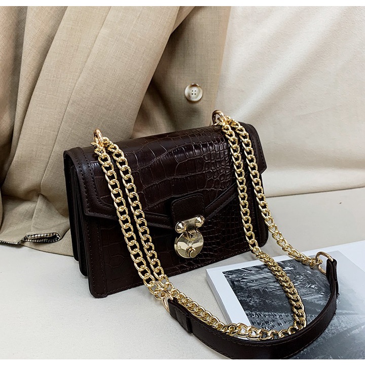 JK 954 1KG MUAT 2PCS TAS SELEMPANG WANITA IMPORT SHOULDER BAG MOTIF CROCO ACARA PESTA ELEGAN U4464 P9026