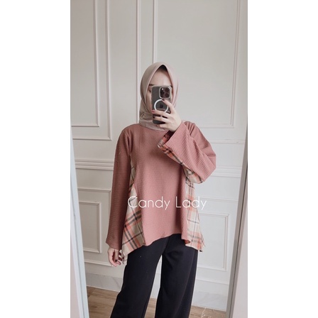 Yukia Flanel Combine Blouse