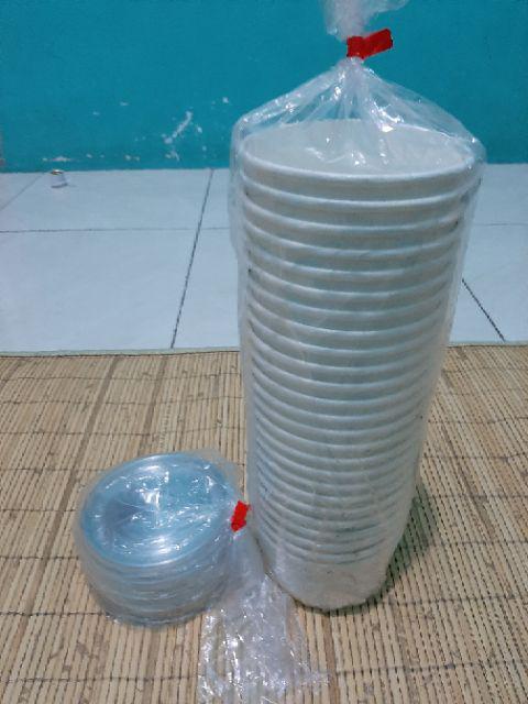 Paperbowl Tebal 360ml / Mangkok Kertas 360ml / Mangkok Tahan Microwave Kertas