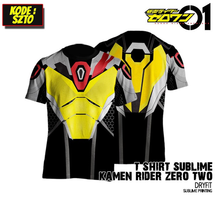 T-SHIRT BAJU KAOS SUBLIME KAMEN RIDER ZERO-ONE ZERO ONE ZERO-TWO TWO METAL ASSAULT SHINING HOPPER