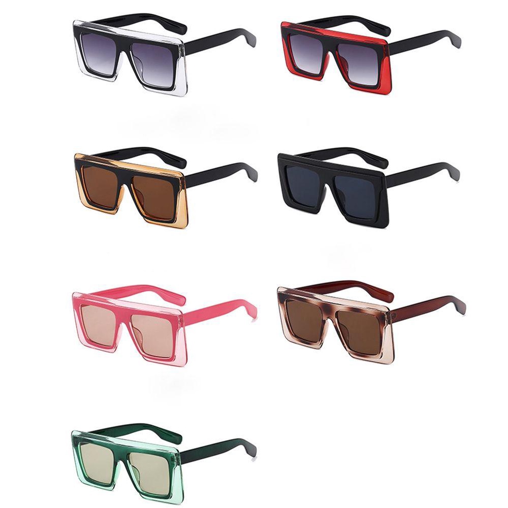 Mxbeauty Kacamata Kotak Perlindungan UV Frame Besar Protection Glasses Warna Kontras Pria Wanita Kacamata Anti Radiasi Untuk Wanita Sale Kaca Anti Radiasi Wanita Kacamata
