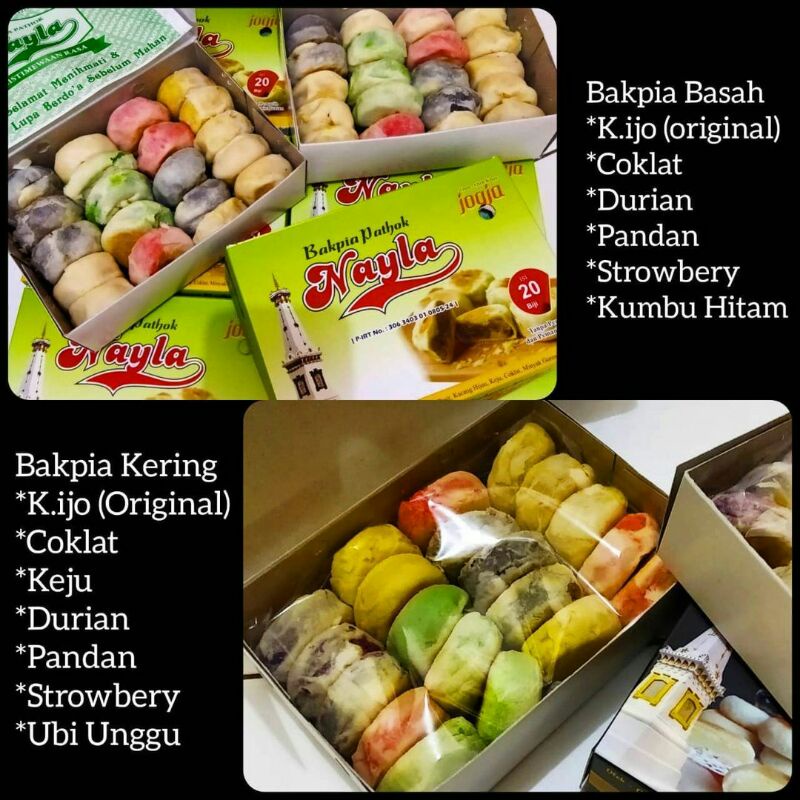 

Bakpia pathok nayla oleh-oleh asli jogja kering isi 20 pcs enak murah