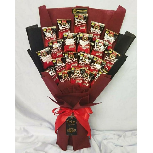 

buket kopi / kado cowo / buket wisuda murah / buket jajan / buket murah / kado ulang tahun