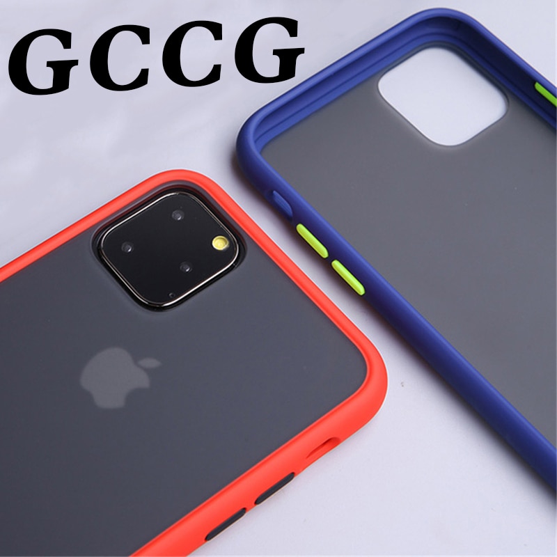 Soft Case Bumper Matte Bahan Silikon Tpu Bening Untuk Iphone 12 12pro 12promax 12mini 11 Pro Max 7 Plus 8 6 Plus Se2 2020