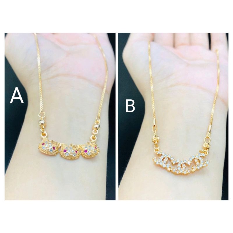 Ramk53. Kalung xuping anak anak lapis emas dgn mata zircon ukuran 35 cm