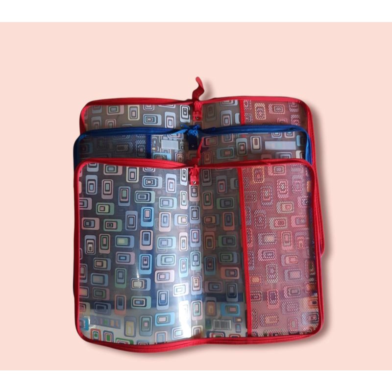 

Map Zipper/Sleting/Resleting Folio/motif kotak JENIA
