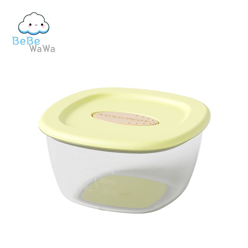 BeBeWaWa Baby Food Container BW003-1 - Storage MPasi+penutup BPA FREE 120ml - Mangkok Tempat Makan Bayi