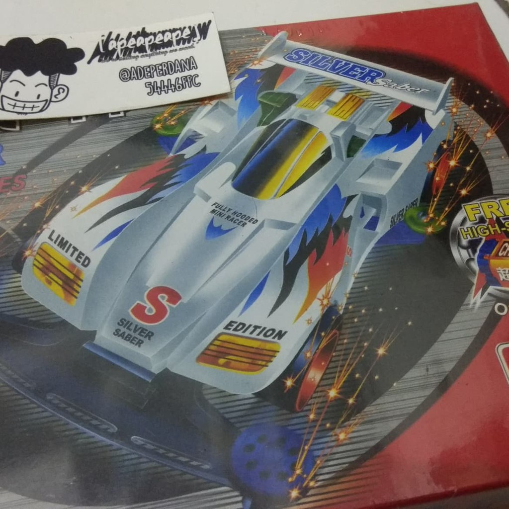 Tamiya Let's & Go Silver Saber Merk Image Mini 4 WD Mini4WD Murah