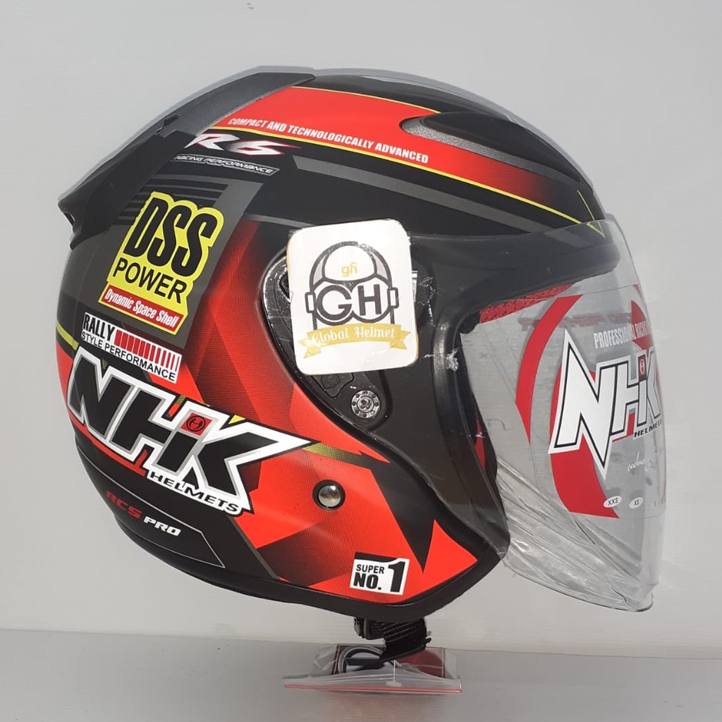 HELM NHK R6 MOTIF RALLY BLACK ORANGE DOFF