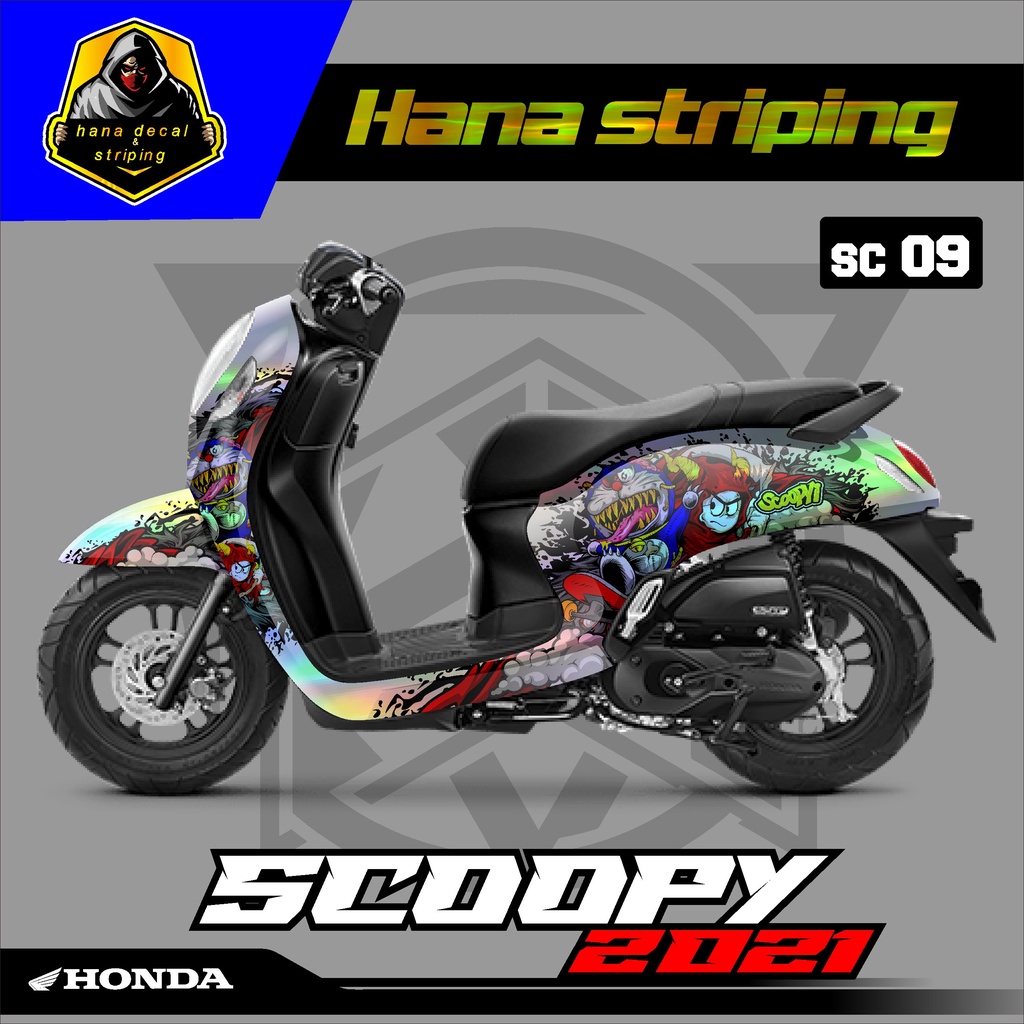 DECAL STIKER SCOOPY NEW HOLOGRAM FULL BODY kode 09