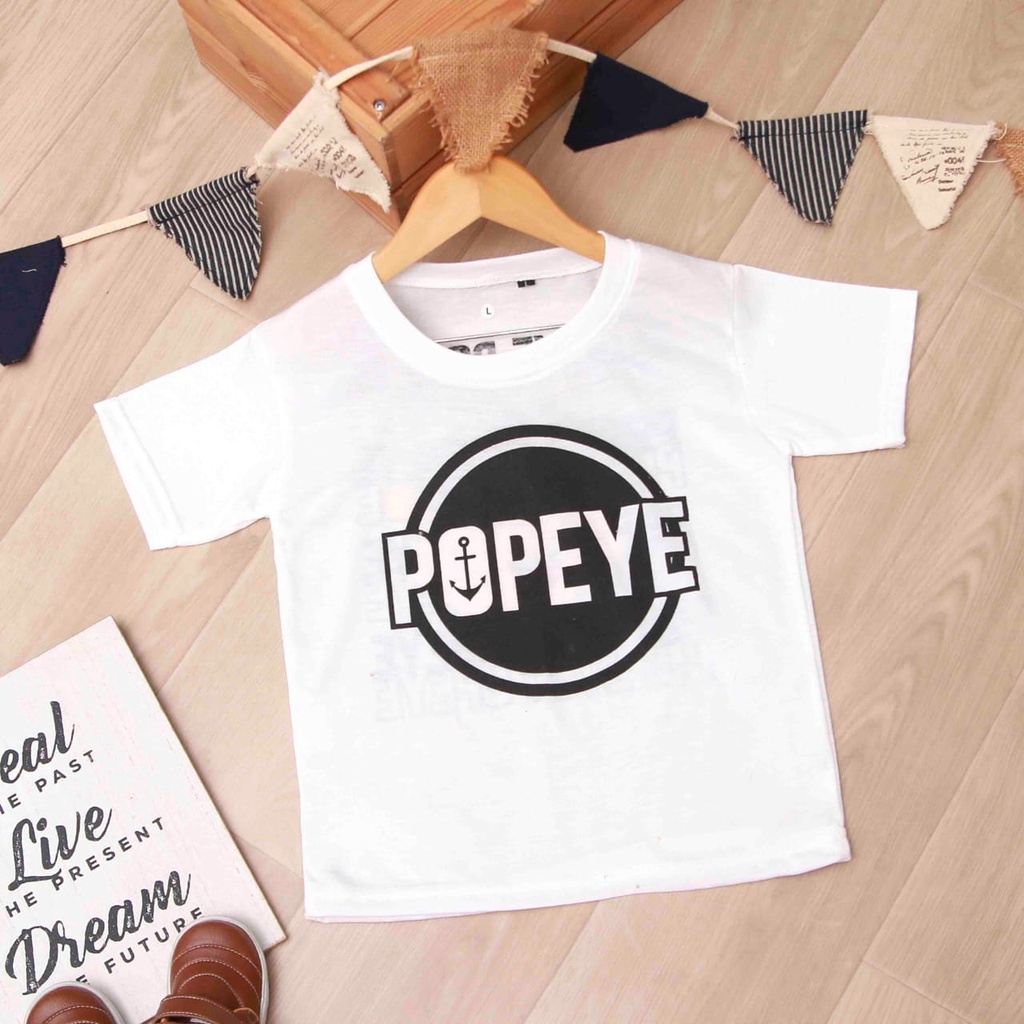 Jikialiang - KAOS ANAK LAKI LAKI &amp; PEREMPUAN USIA 1-8 TAHUN GAMBAR POPEYE