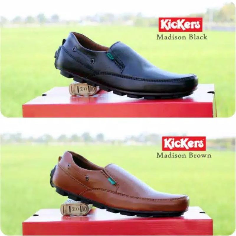 Sepatu Pantofel Pria Kickers Steven Kerja Cowo Formal Dinas Slop Casual Murah Limited Edition