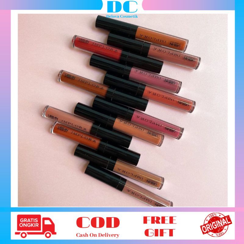 IMPLORA LIP CREAM / IMPLORA / LIPSTIK IMPLORA / LIP CREAM IMPLORA 12 WARNA / KOSMETIK BIBIR / GROSIR