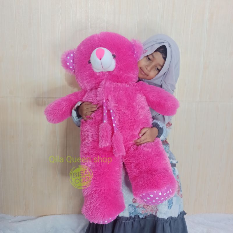 BONEKA Teddy BEAR SYAL XL 70CM bahan RASFUR