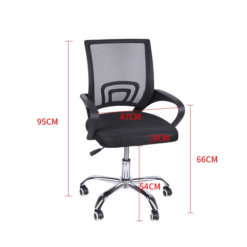 Kursi Kantor Mesh Back Office Chair Adjustable Height Swivel - A01 - Black