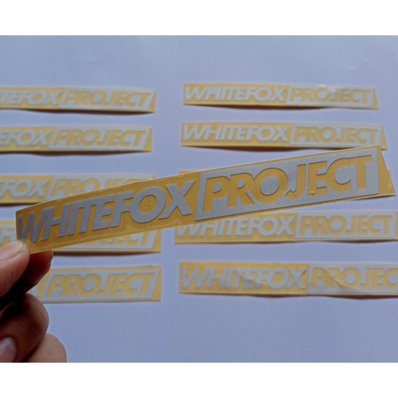 Sticker Stiker Motor Cutting Reflective White Fox Project