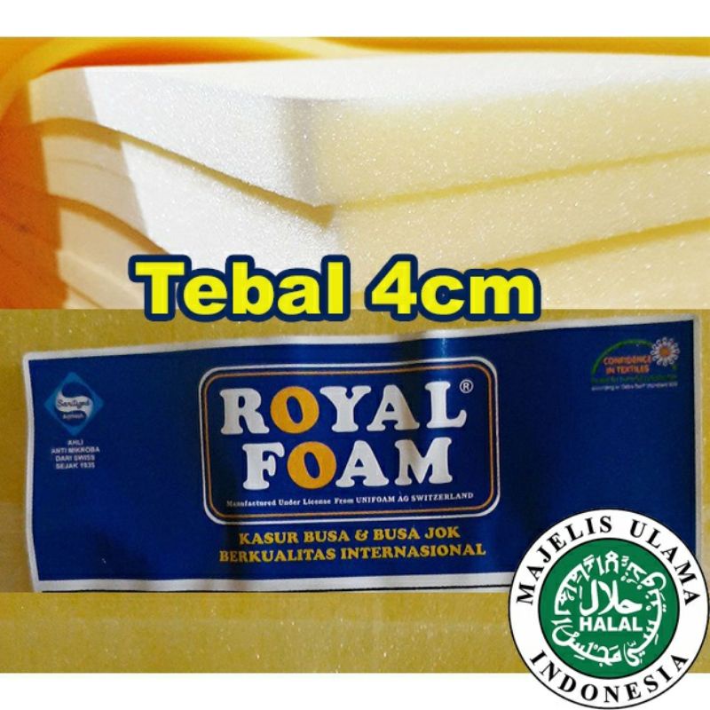 Busa Royal Foam lembaran Tebal 4cm 150x200cm Busa Surpet/Kasur Yellow/Kuning Busa 40mm