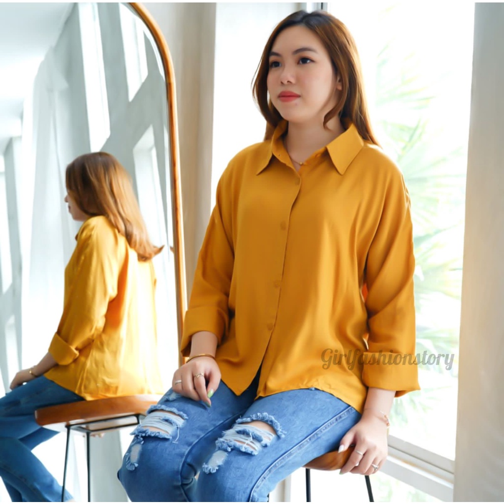 GFS LUGI RAYON DIAMOND BATWING SHIRT