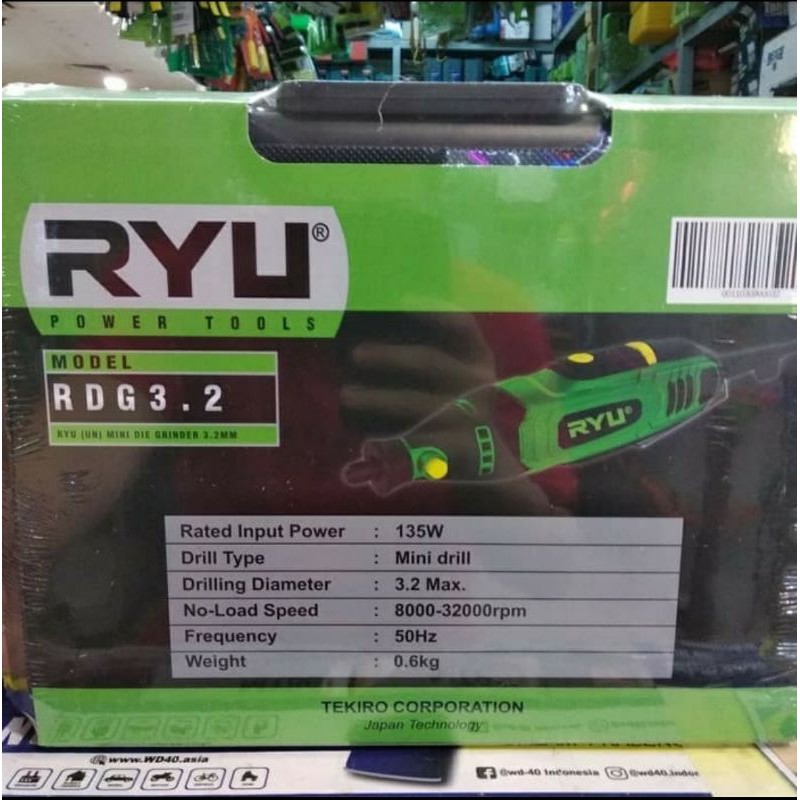 MINI DIE GRINDER RYU RDG-3.2 MINI DRILL MINI TUNER MESIN BOR TUNER RYU RDG3.2