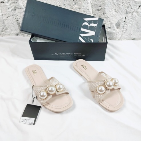 SALE Zara Flat Triple Diamond Sandal SANDAL WANITA ZARA S909 7039-5