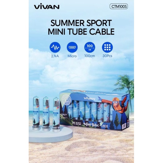 Kabel Data VIVAN Tube CTM100S Micro USB