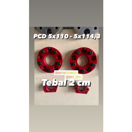 Adaptor velg mobil 5x110 ke 5x114,3 Tebal 2 cm
