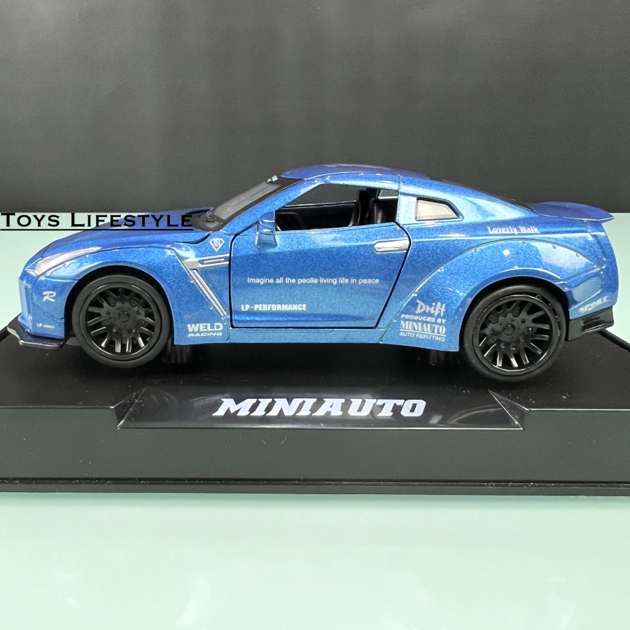 Miniauto Diecast - Nissan GT-R R35 (Biru)