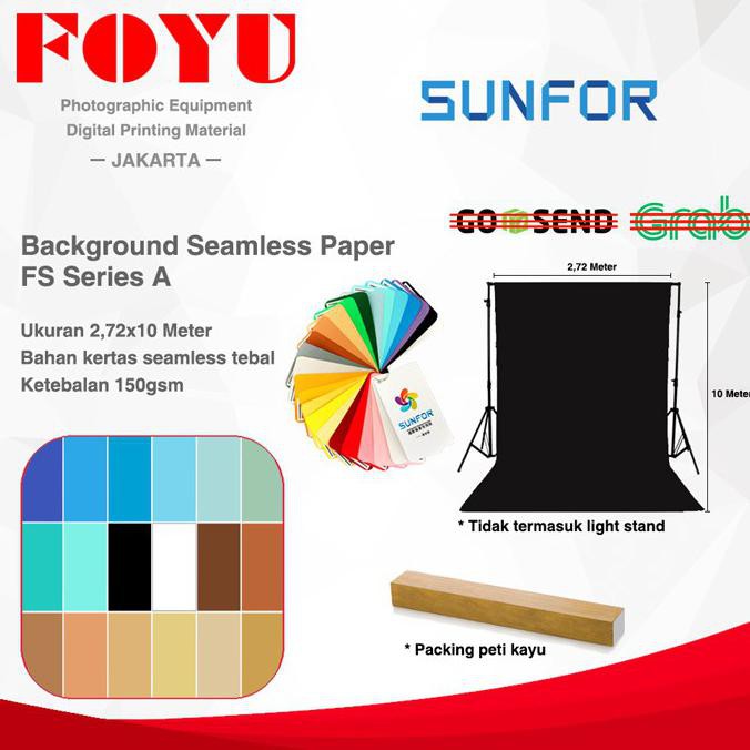 

BISA BAYAR DI TEMPAT Background Paper Kertas Polos Seamless Sunfor Uk. 2.7x10 M FS Series A FREE