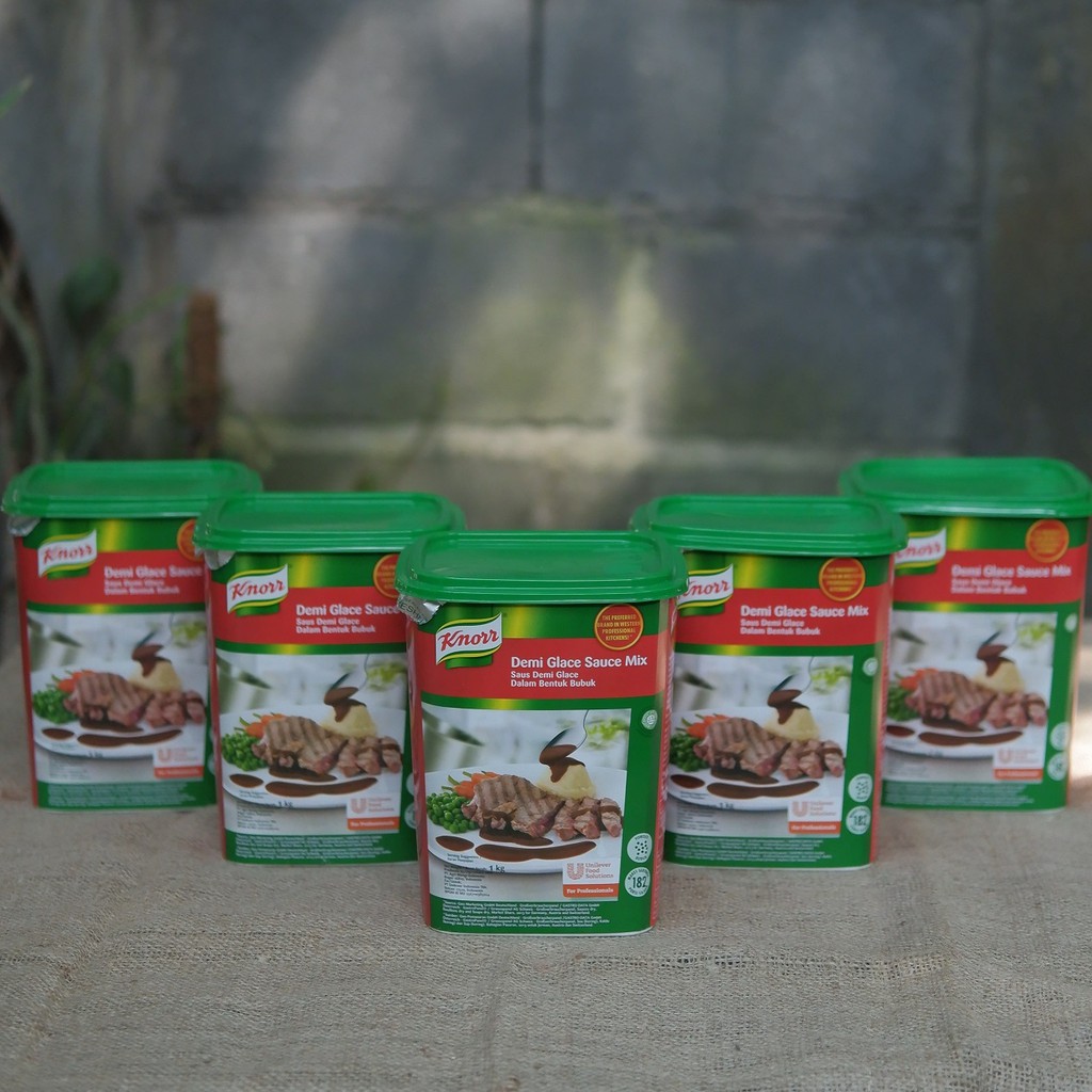 

Knorr Saus Demi Glace Sauce Mix 1 Kg - Saus Steak Bubuk Khas Daging Sapi Pangggang