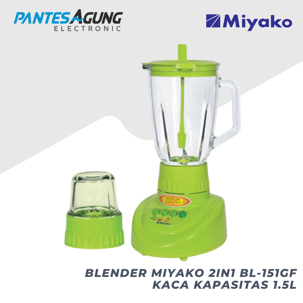 BLENDER MIYAKO 2IN1 BL-151GF / BL151GF / BL 151 GF KACA KAPASITAS 1.5L