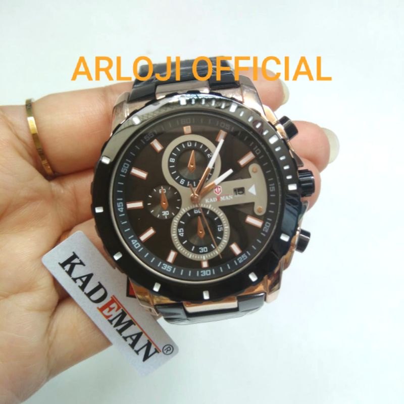 Jam tangan pria KADEMAN Original tanggal aktif anti karat anti air bisa dipake renang