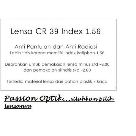 Lensa Sv. Cr-39 Index 1.56