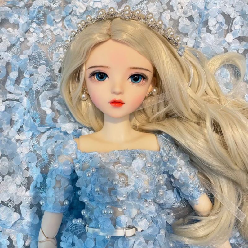 BJD 60cm Snow Blue Dress