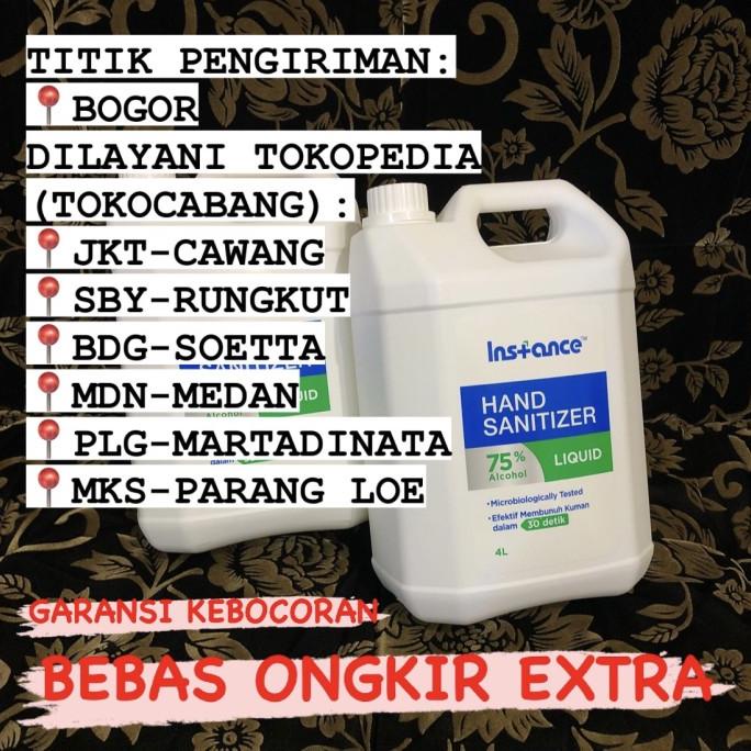 PERAWATAN KAKI TANGAN INSTANCE HAND SANITIZER CAIR / LIQUID / REFILL SPRAY 4 LITER BUKAN 5 L DISCOUN