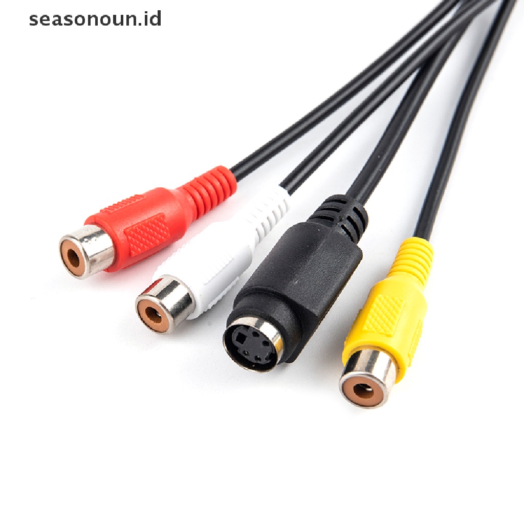 【seasonoun】 3RCA Converter Cable New VGA to Video TV Out S-Video AV Adapter VGA TO VGA Cable ID