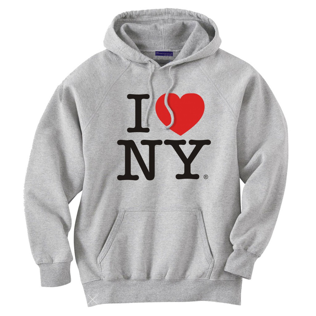 Hoodie I Love NY  Warna Grey tersedia ukuran M L XL XXL