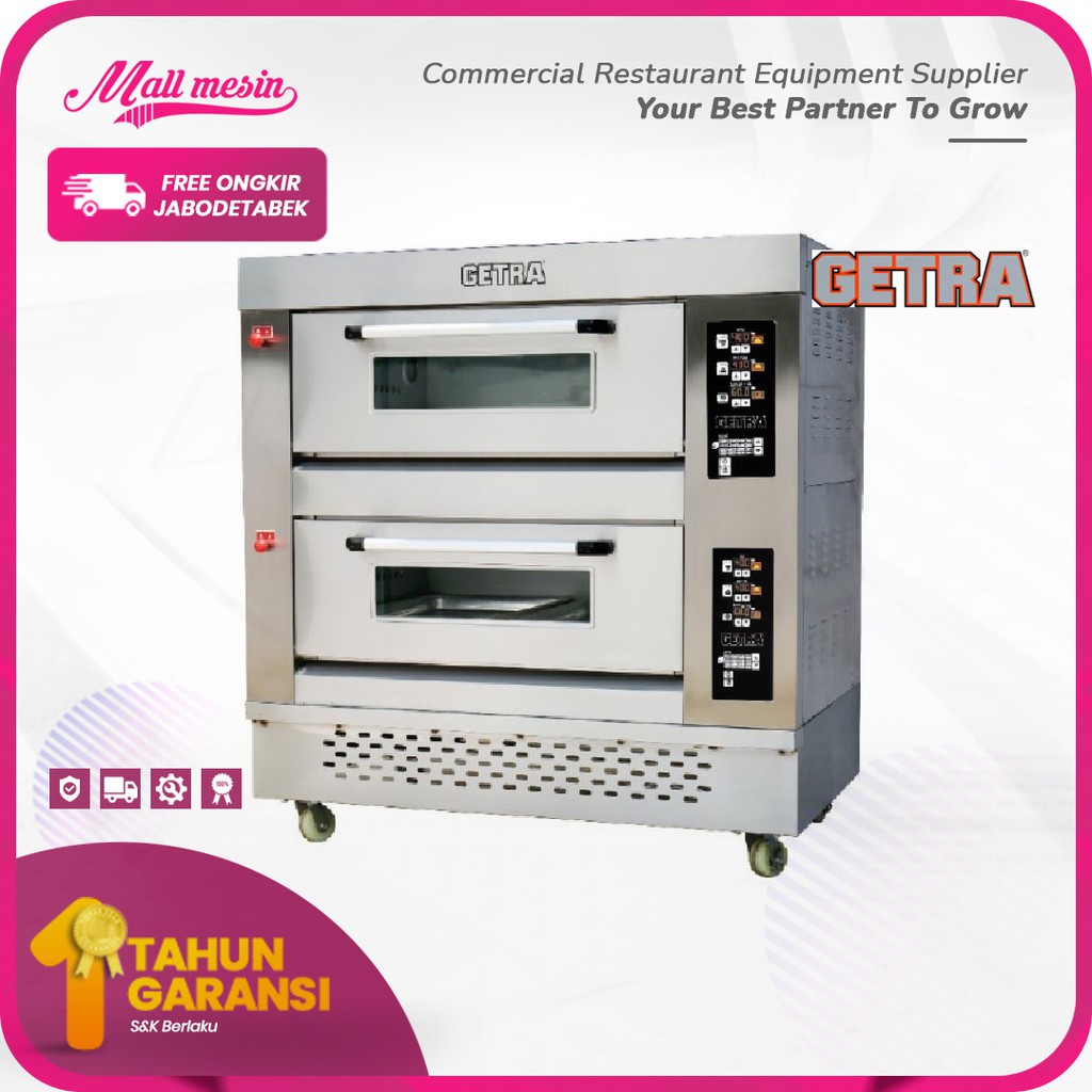 Oven Gas Deck GETRA RFL-26SS / Oven Roti 2 Deck 6 Loyang