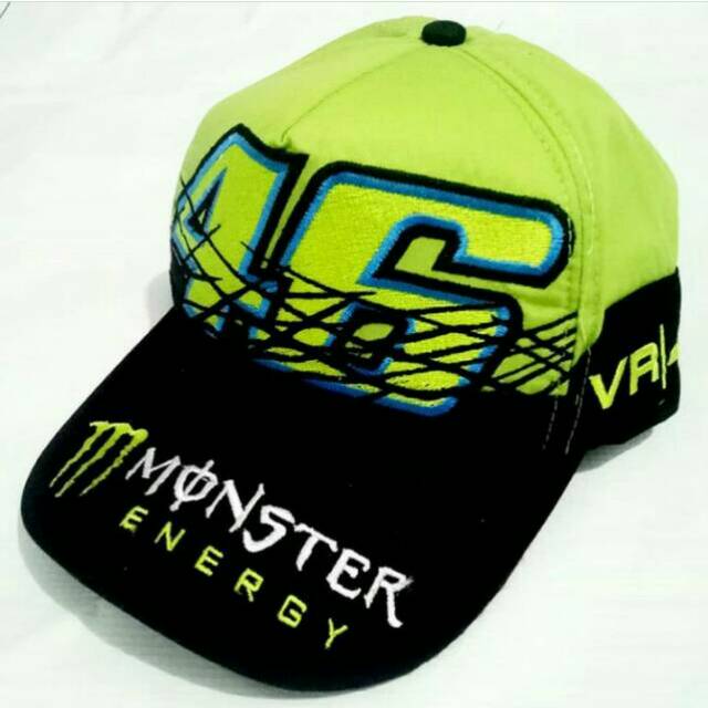 TOPI MOTOGP ROSSI VR 46 KUNING MONSTER YAMAHA TOPI DISTRO COWOK CEWEK GROSIR TOPI MURAH TOPI PRIA 46