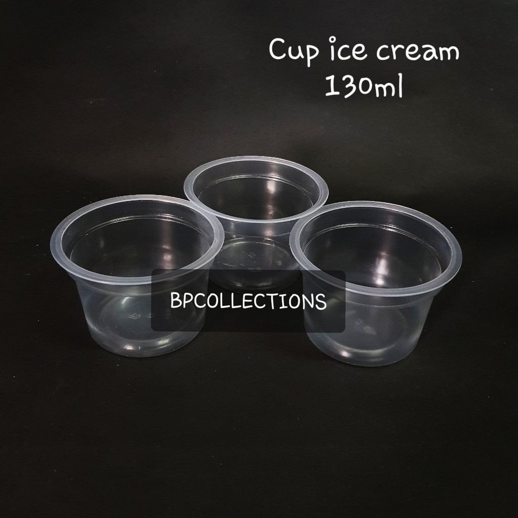 2000pcs Gelas  Plastik  130ml Cup puding pudding Agar Bening 