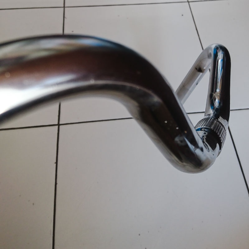 Handlebar Jengki Stang Kumis Sepeda Minitrek Mini Steel Chrome