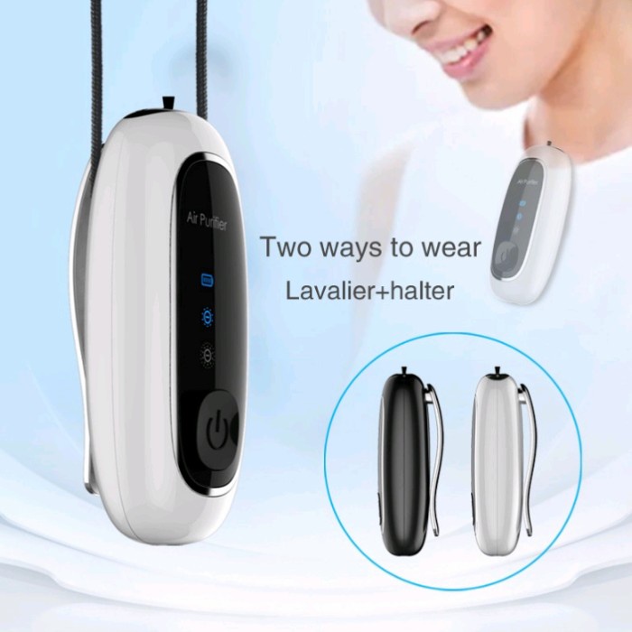 Kalung Air Purifier Pembersih Udara Ionizer Anti Virus Model Clip On