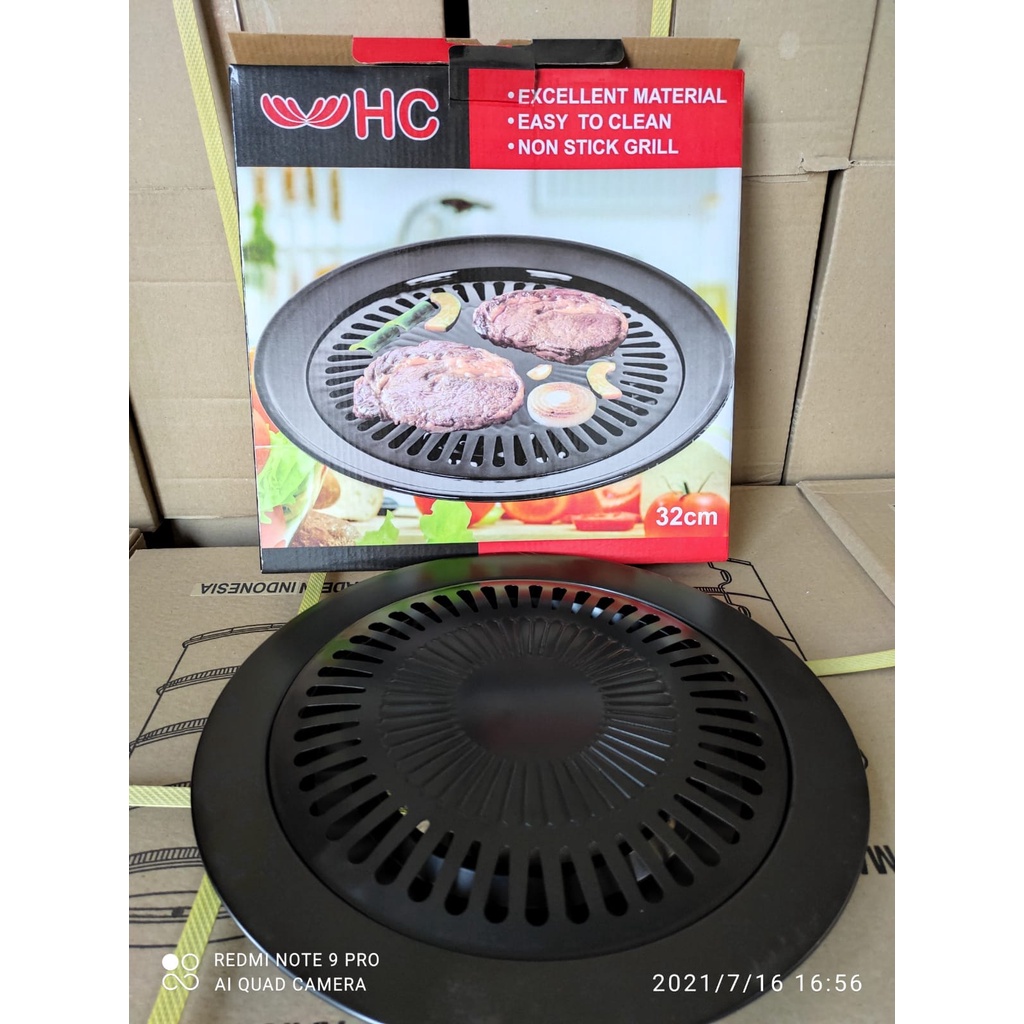 Grill Pan / Panggangan Bulat HC / Grill Pan HC / Alat Bakar-bakaran